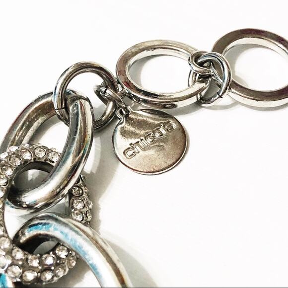Chico’s Silver & Pave Crystal Link Bracelet - Picture 5 of 5